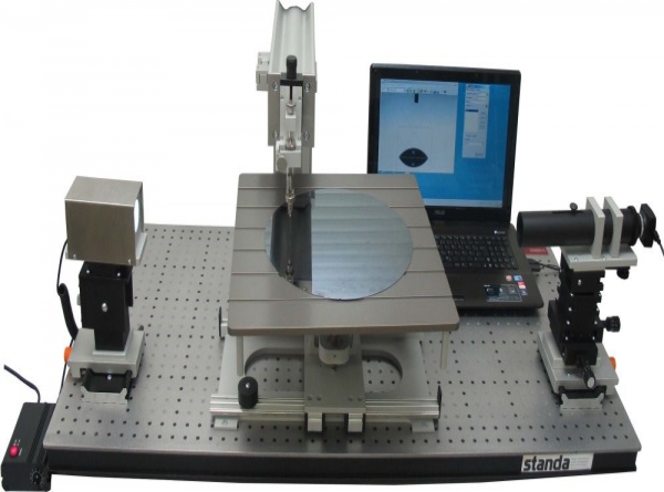 Multi-functional contact angle, surface free energy, and surface tension measurement instrument FLATSCAN